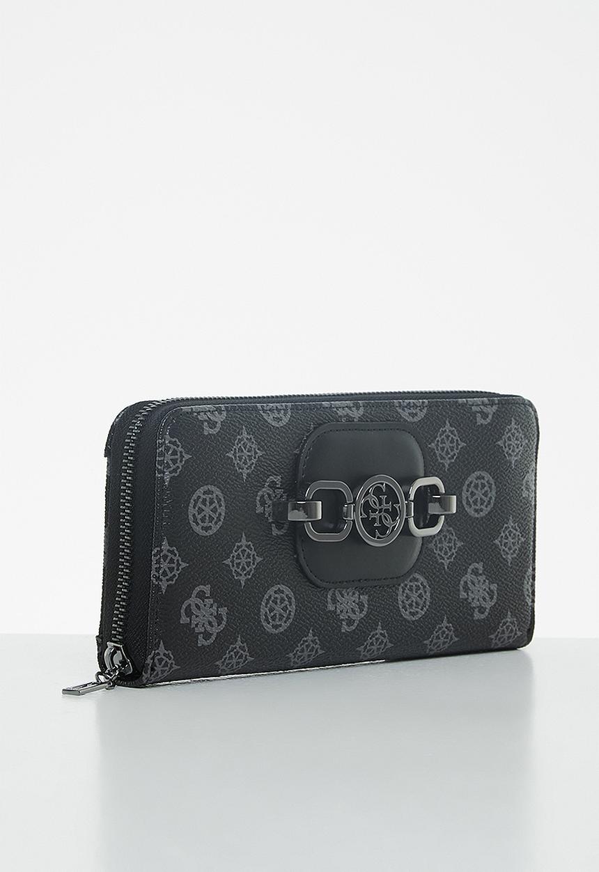 GUESS - Hensley logo slg large zip around - black