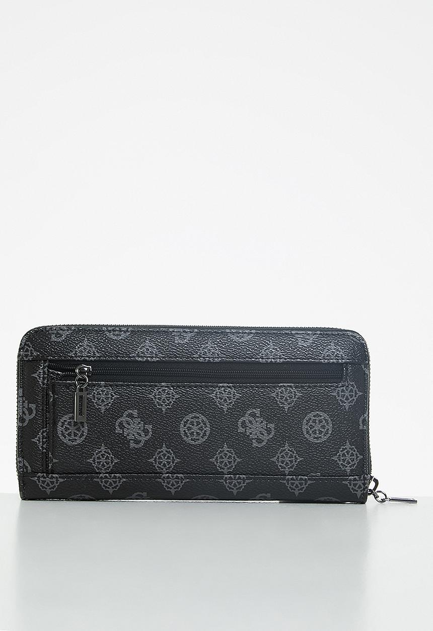 GUESS - Hensley logo slg large zip around - black