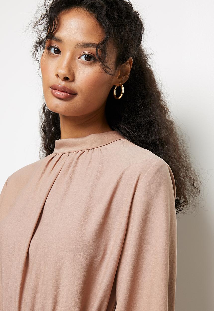 MILLA - Satin mini dress - mink