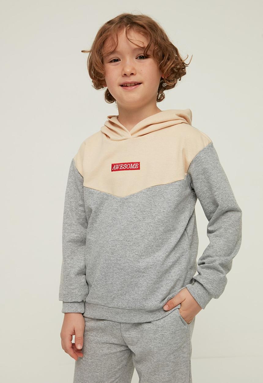 Trendyol - Long sleeve sweatshirt - gray
