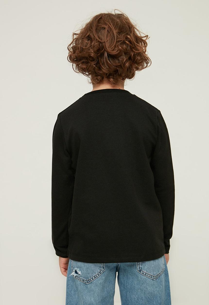 Trendyol - Long sleeve dinosaur sweatshirt - black