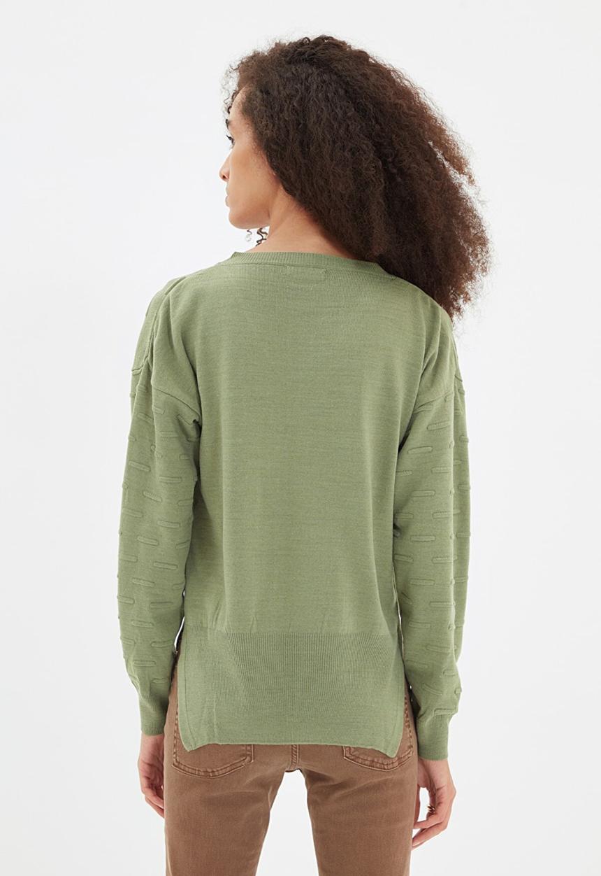Trendyol - Knitted detailed knitwear sweater - mint