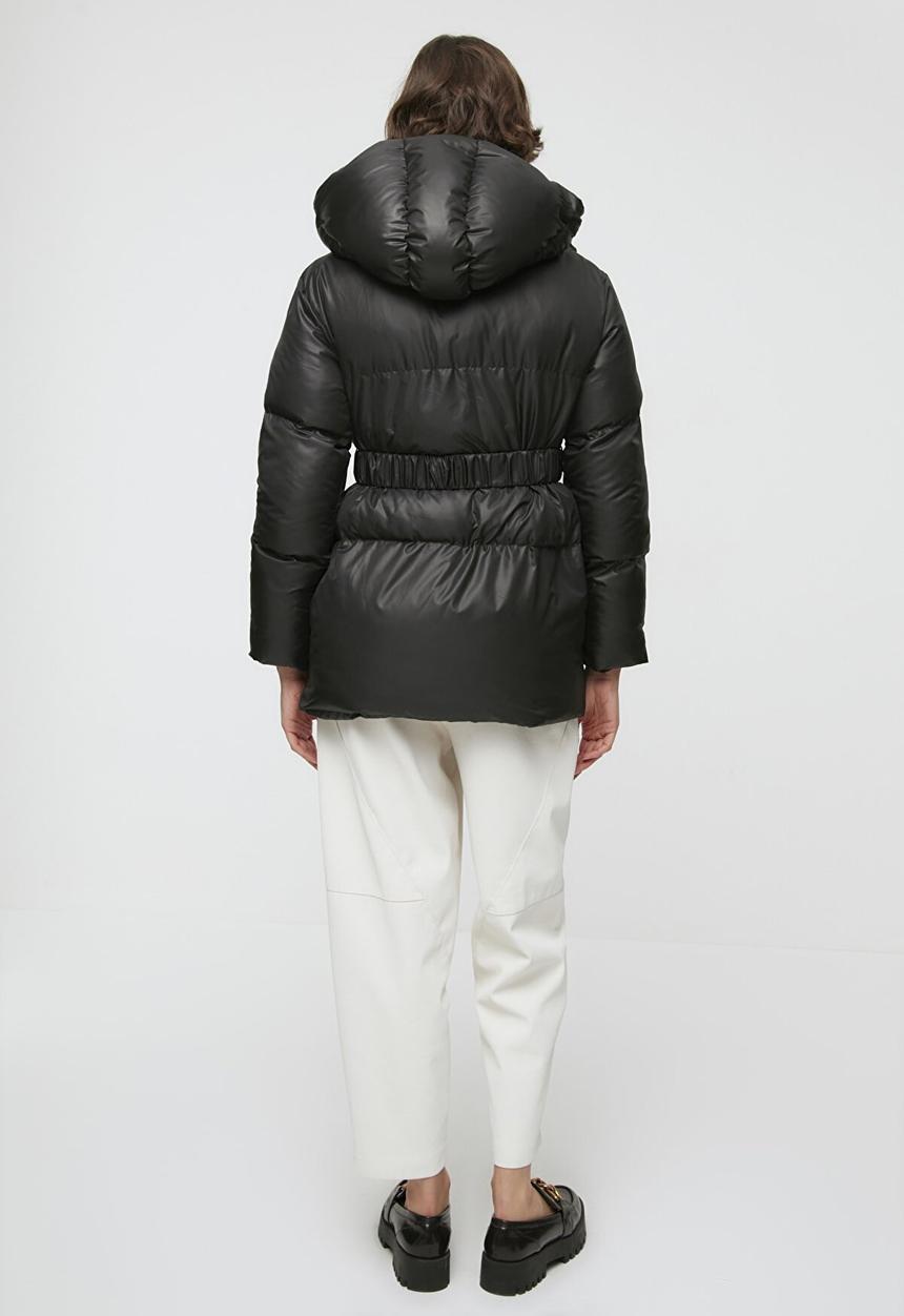 Trendyol - Oversized hooded coat - black