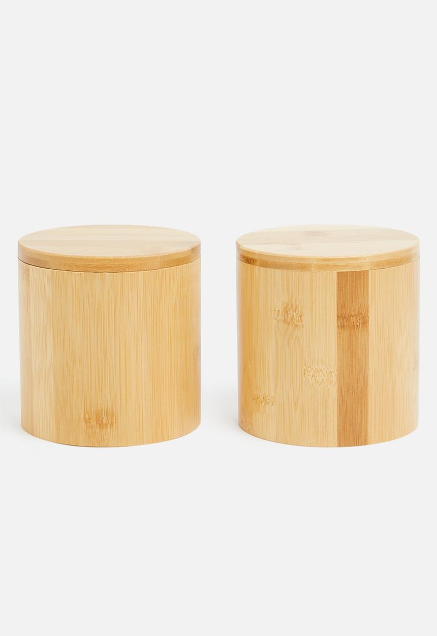 Sixth Floor - Bamboo canister set of 2 - natural
