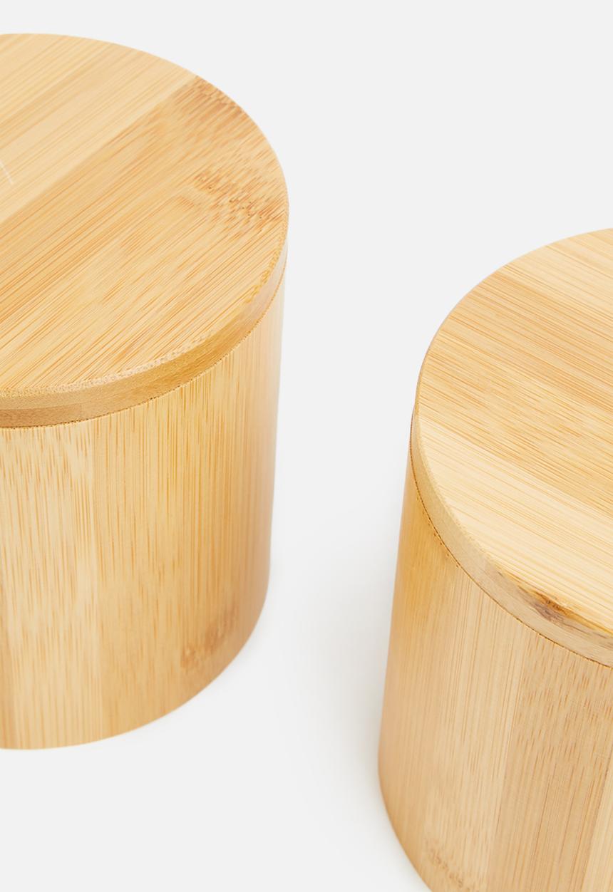 Sixth Floor - Bamboo canister set of 2 - natural