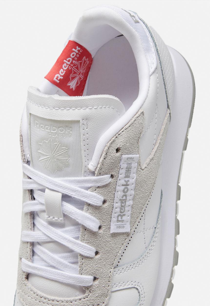 Reebok - Tweens reebok cl lthr - white/solid grey