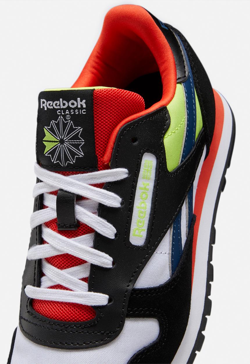 Reebok - Junior cl lthr - core black/white/dynamic red