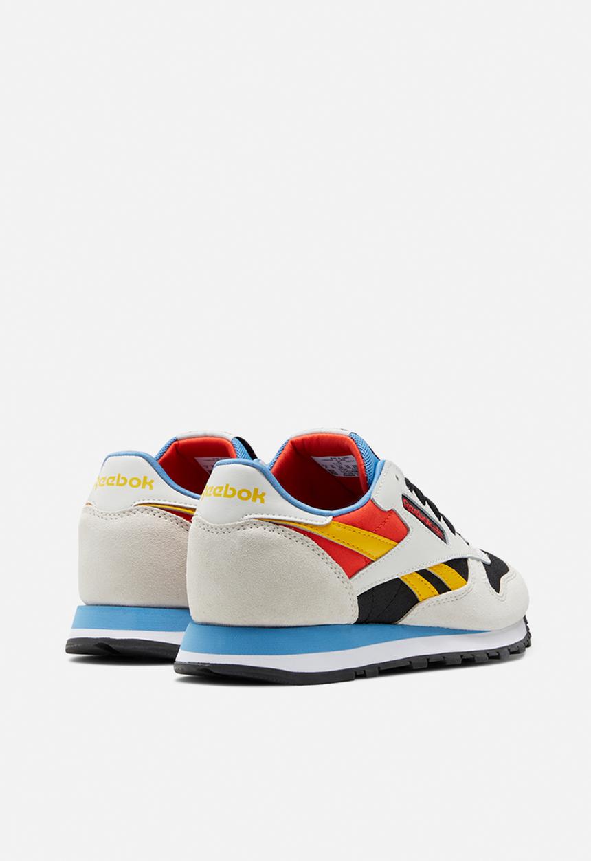 Reebok - Junior cl lthr - core black/white/always yellow