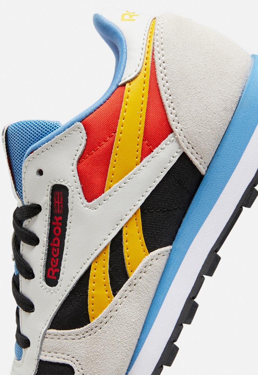 Reebok - Junior cl lthr - core black/white/always yellow