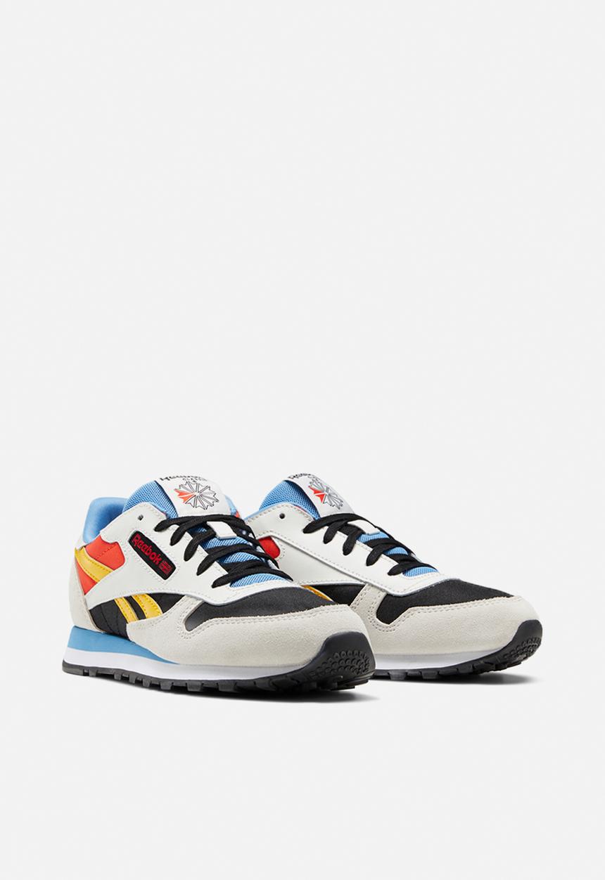 Reebok - Junior cl lthr - core black/white/always yellow