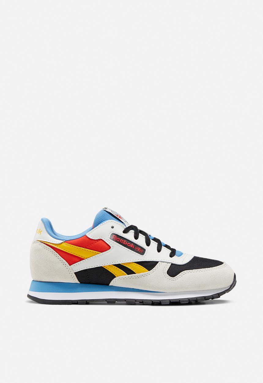 Reebok - Junior cl lthr - core black/white/always yellow