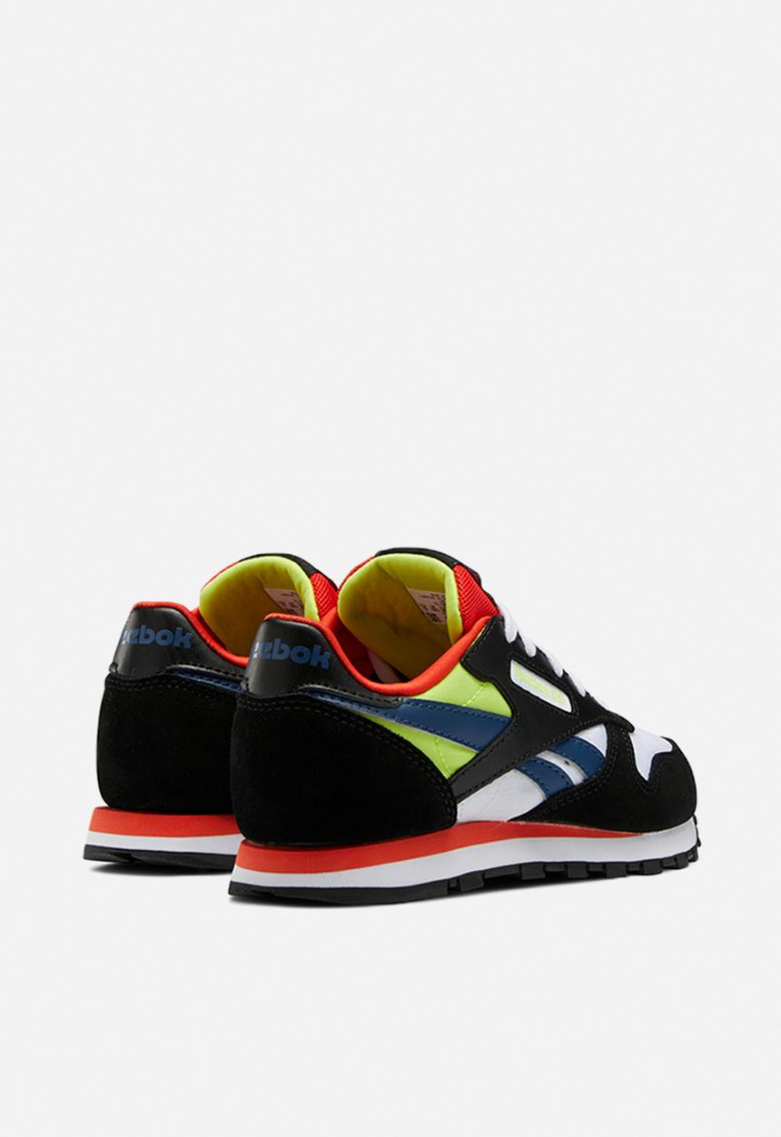 Reebok - Kids cl lthr - core black/white/dynamic red