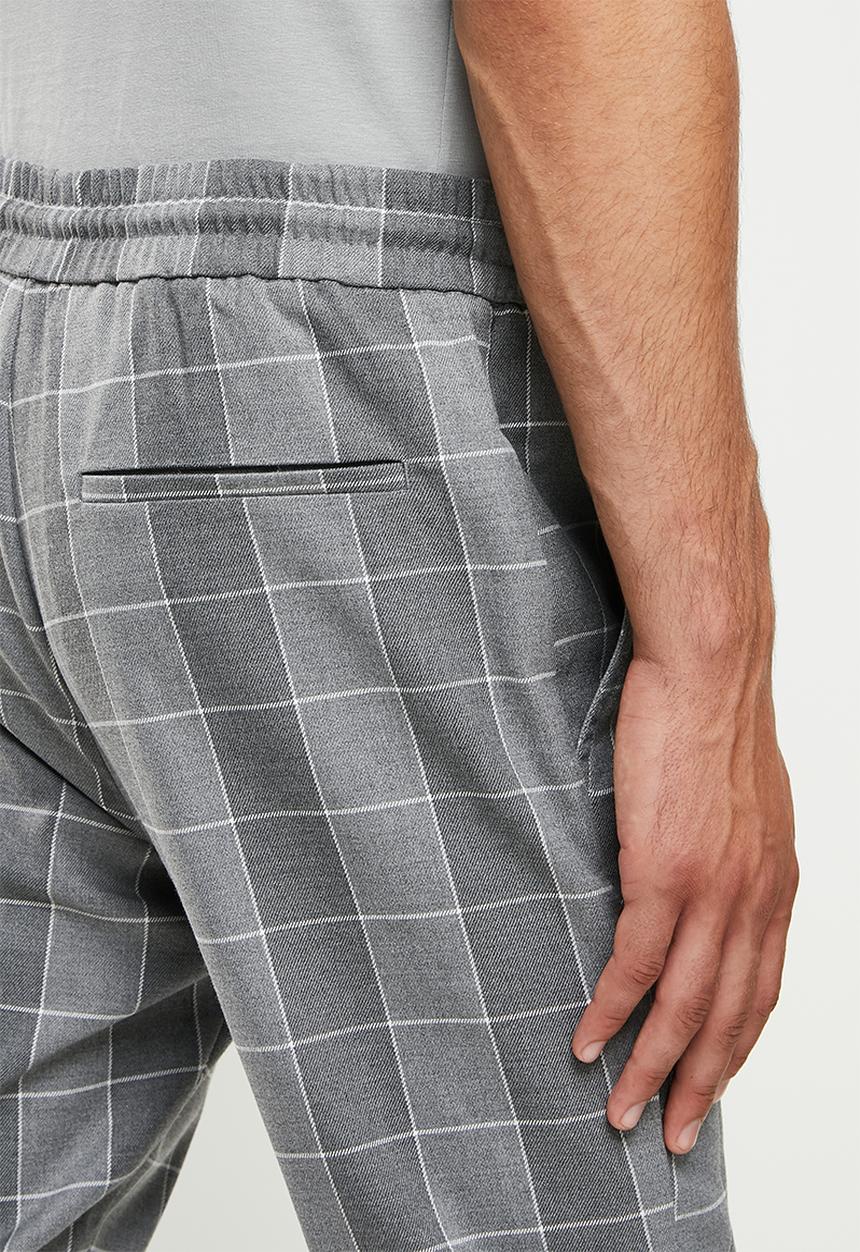 Only & Sons - Onslinus crop check pants -grey melange