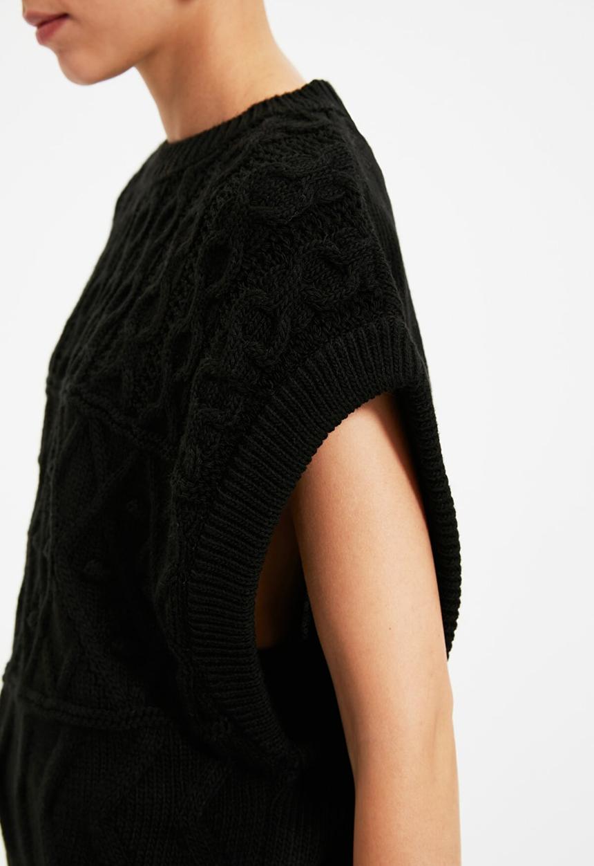 Trendyol - Knitted detailed knit sweater - black