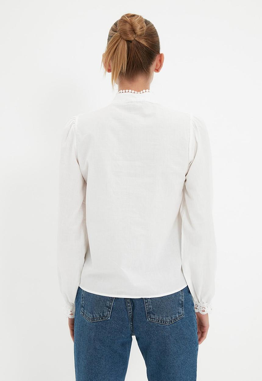 Trendyol - Embroidered shirt - white