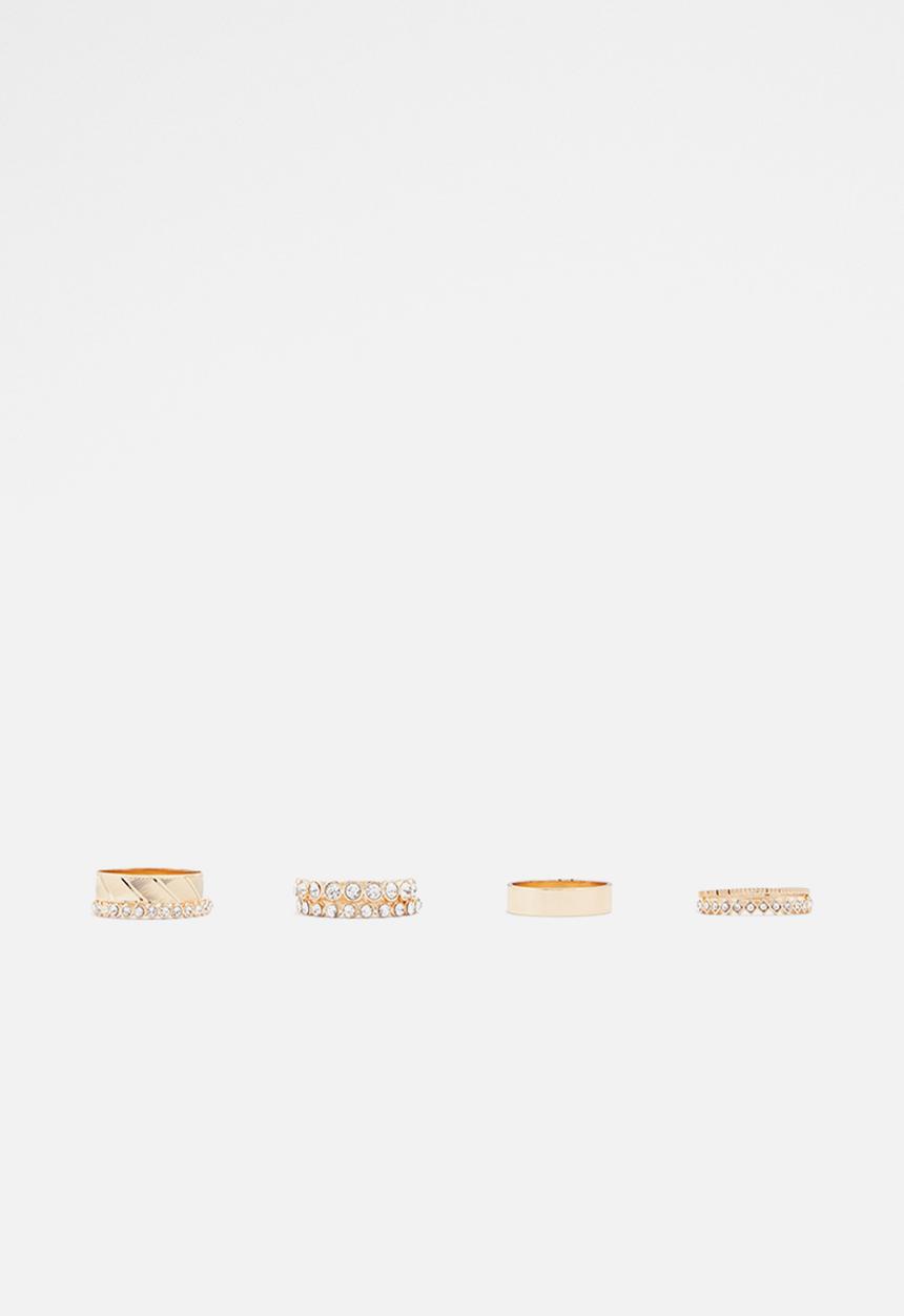 ALDO - Unylith rings - gold & clear multi