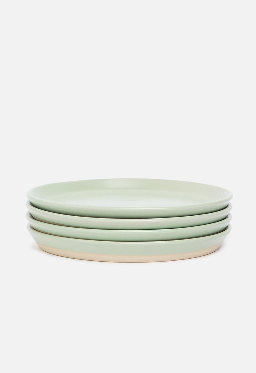 Sixth Floor - Ashen side plate set of 4 - sage