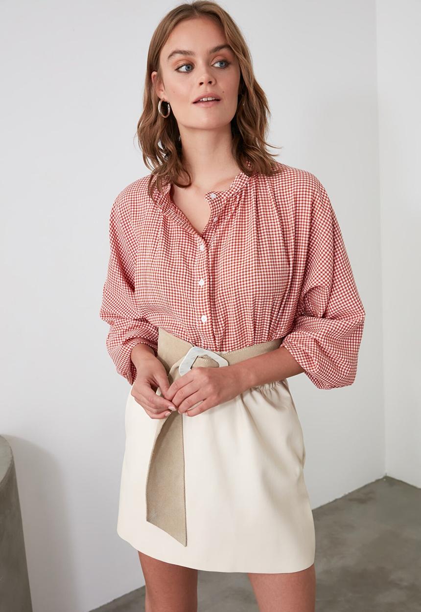 Trendyol - Plaid shirt - brick