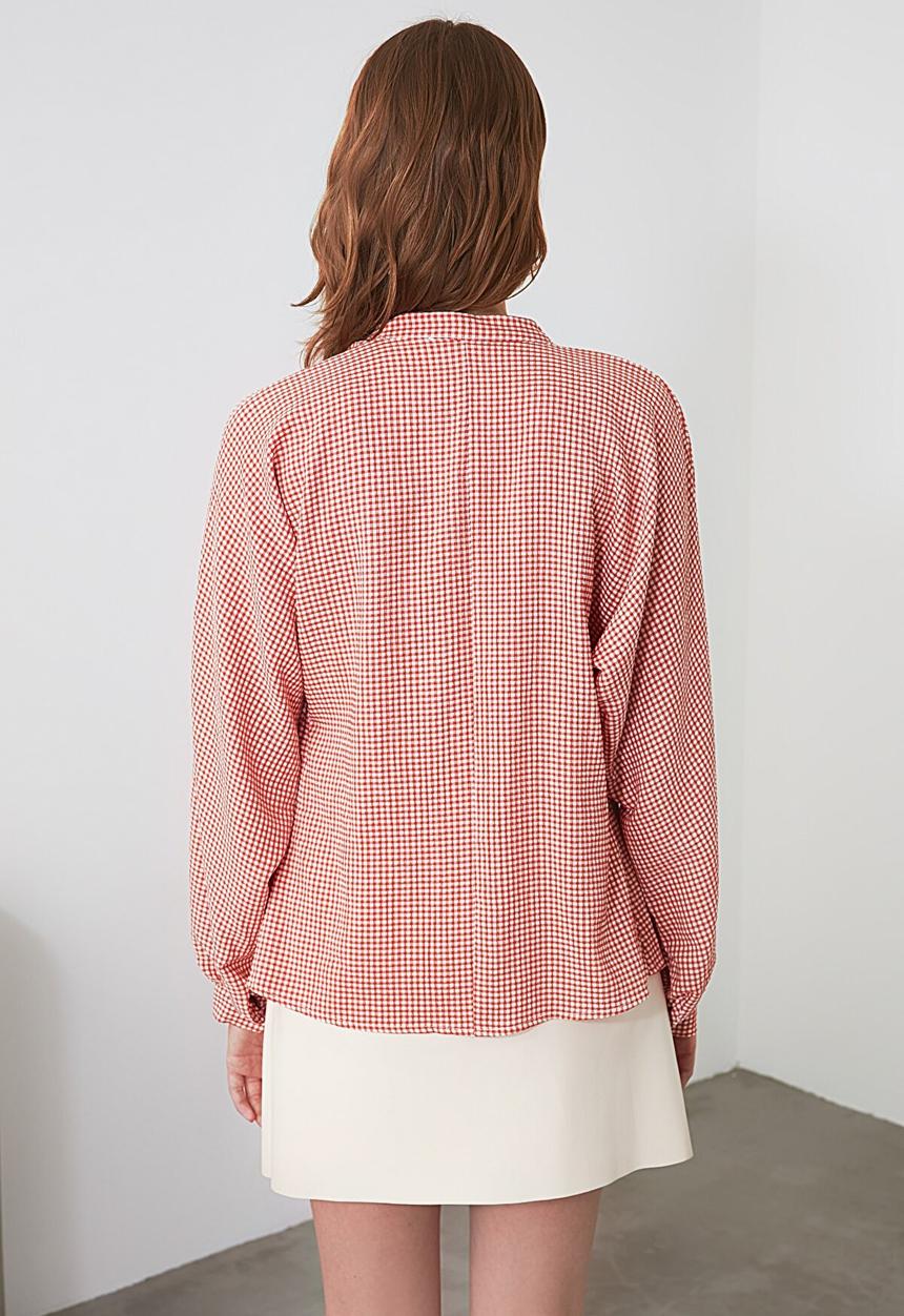 Trendyol - Plaid shirt - brick