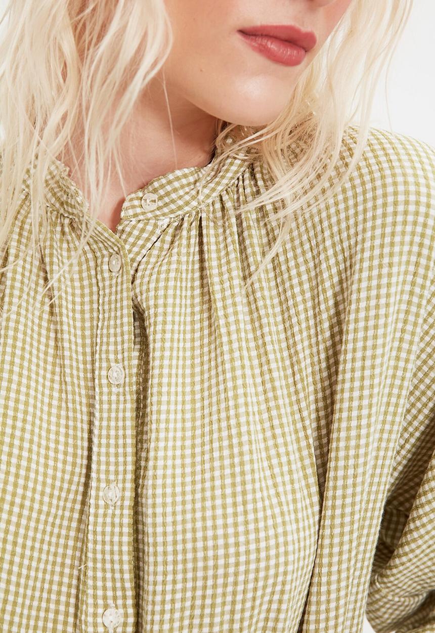 Trendyol - Plaid shirt - green