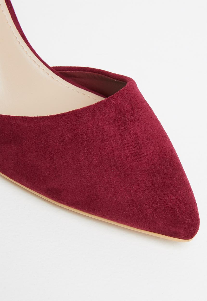 Butterfly Feet - Zara 1 ankle strap heel - burgundy