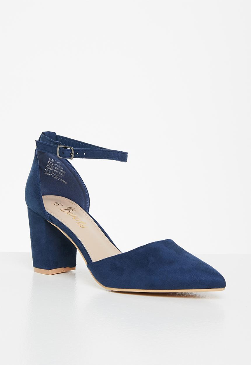 Butterfly Feet - Zara 1 ankle strap heel - navy
