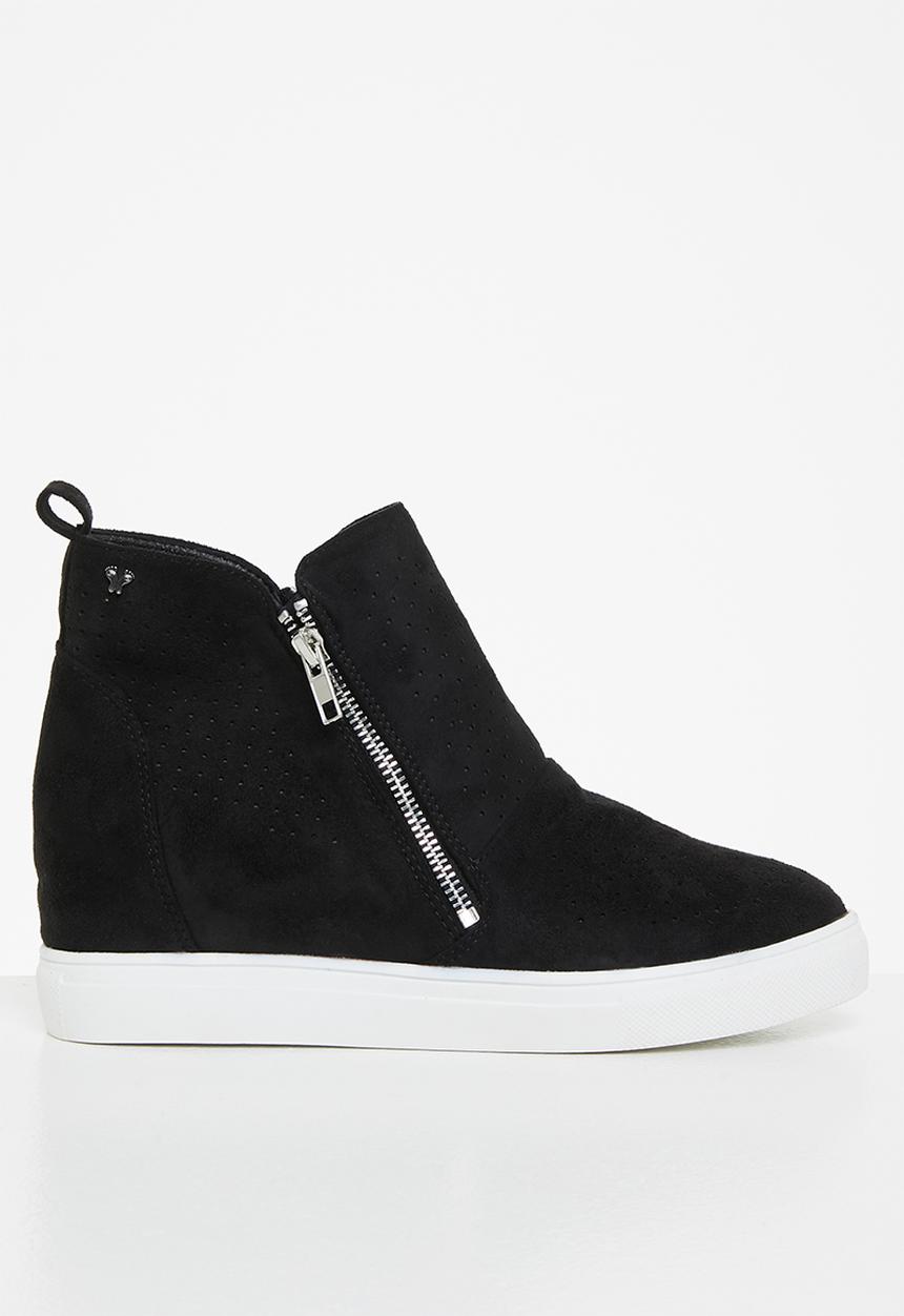 Butterfly Feet - Heron 1 suede wedge sneaker - black