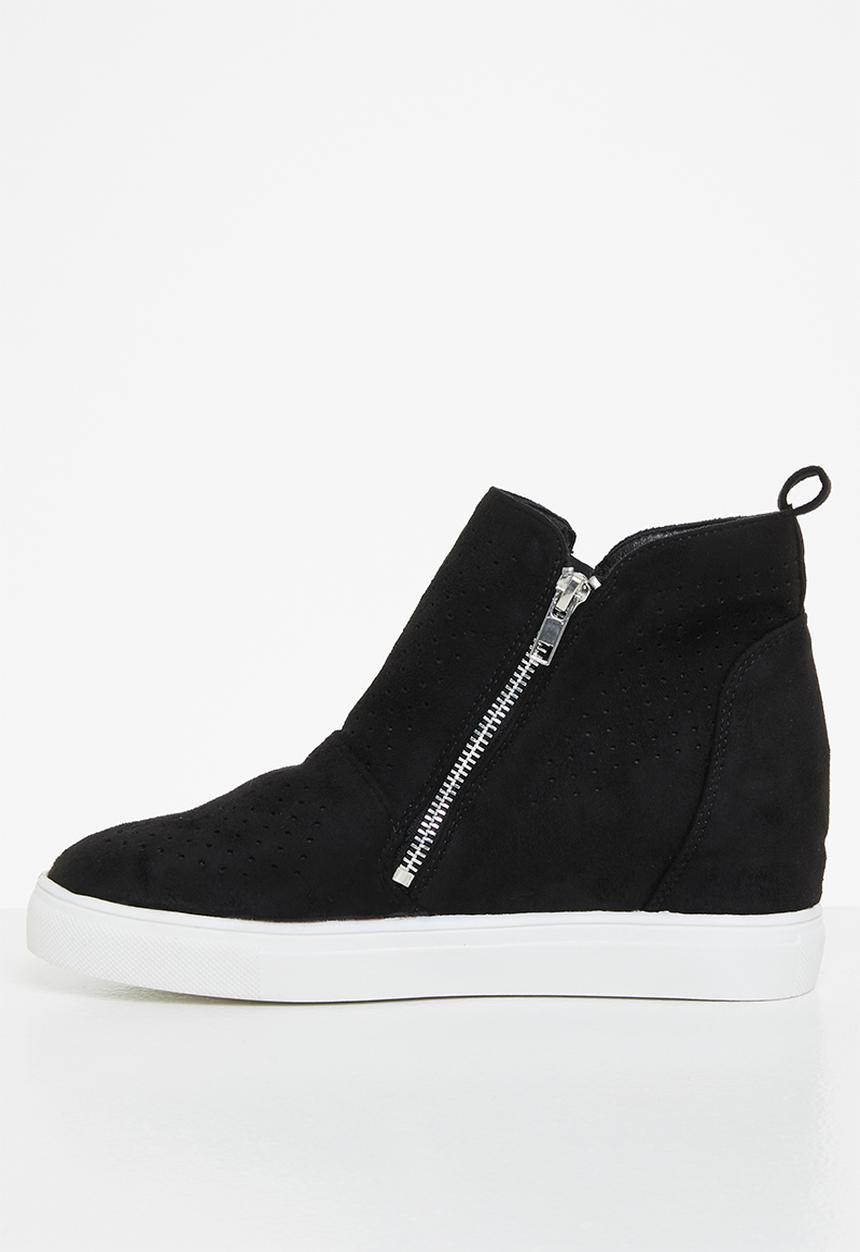 Butterfly Feet - Heron 1 suede wedge sneaker - black