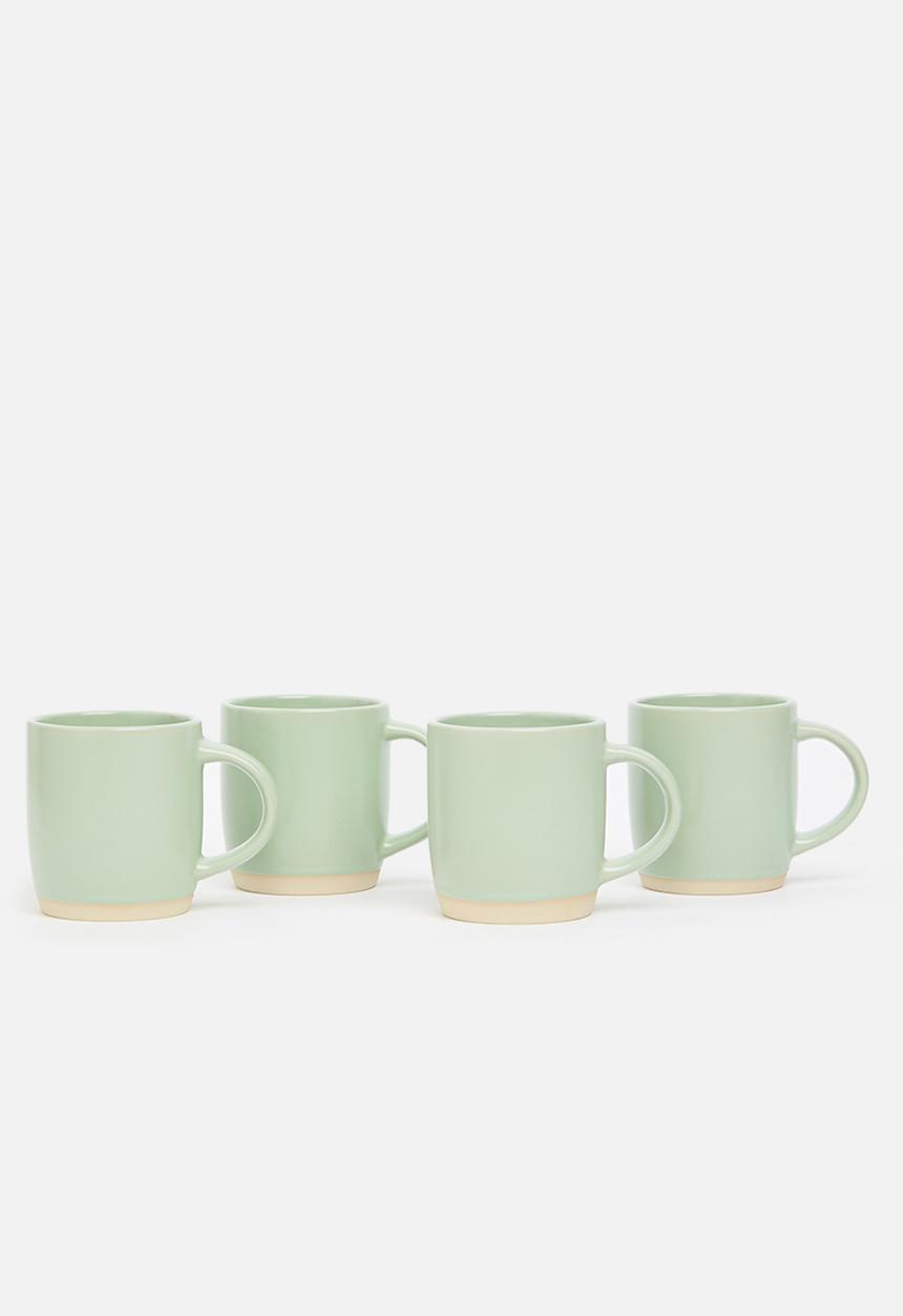 Sixth Floor - Ashen mug set of 4 - sage