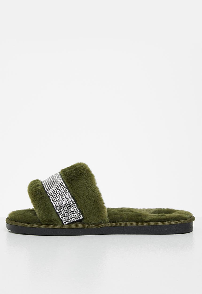 Miss Black - Rella3 slipper - olive