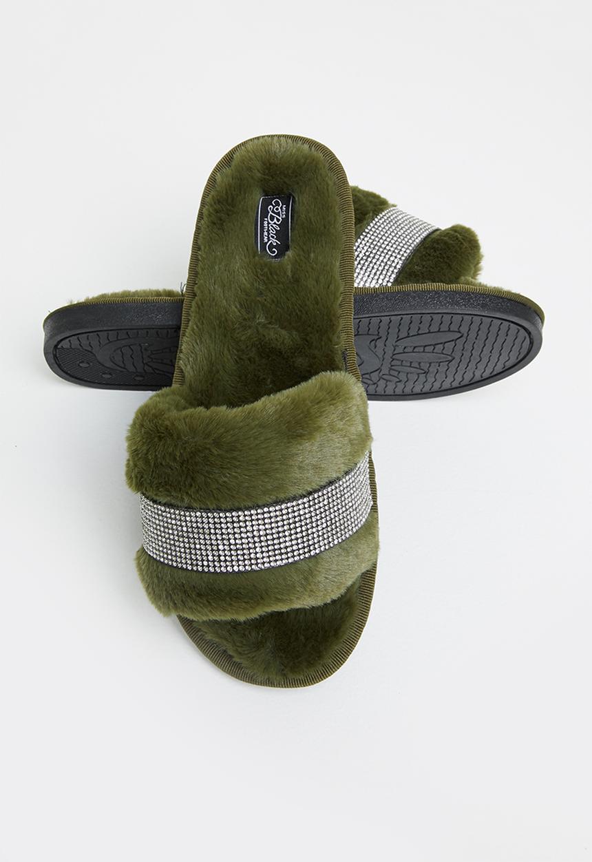 Miss Black - Rella3 slipper - olive