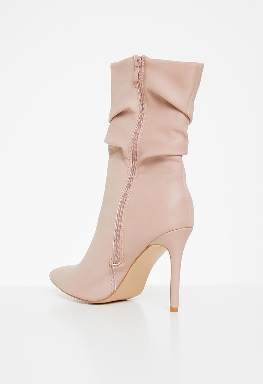 Miss Black - Boss3 ruched boot - pink