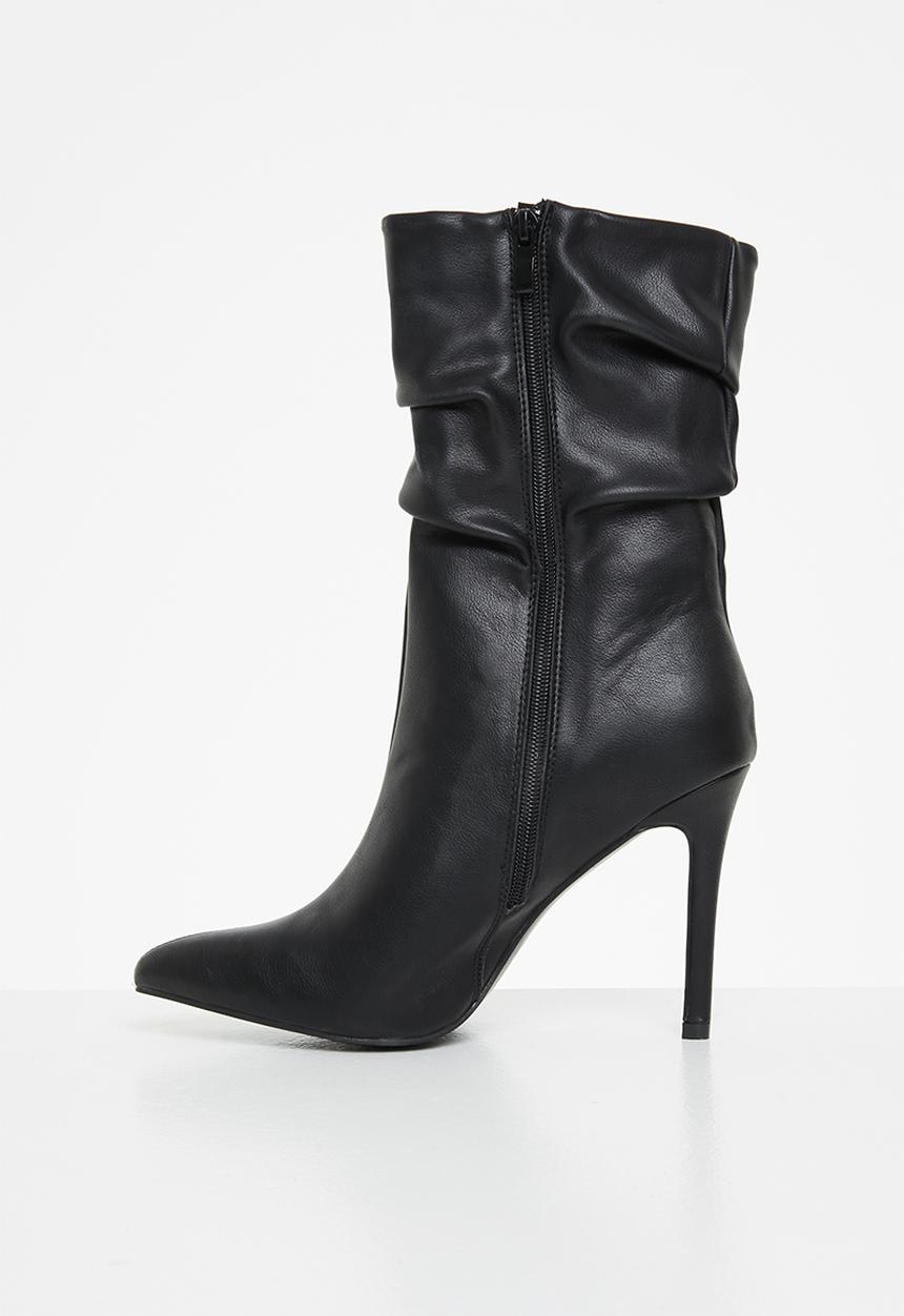 Miss Black - Boss3 ruched boot - black