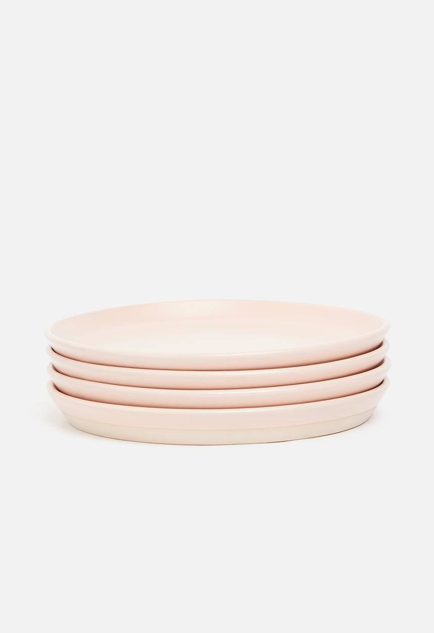 Sixth Floor - Ashen side plate set of 4 - crepe