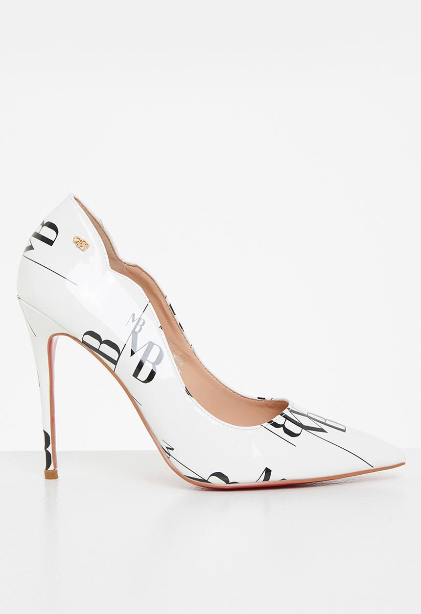 Miss Black - Lou10 court heel - white