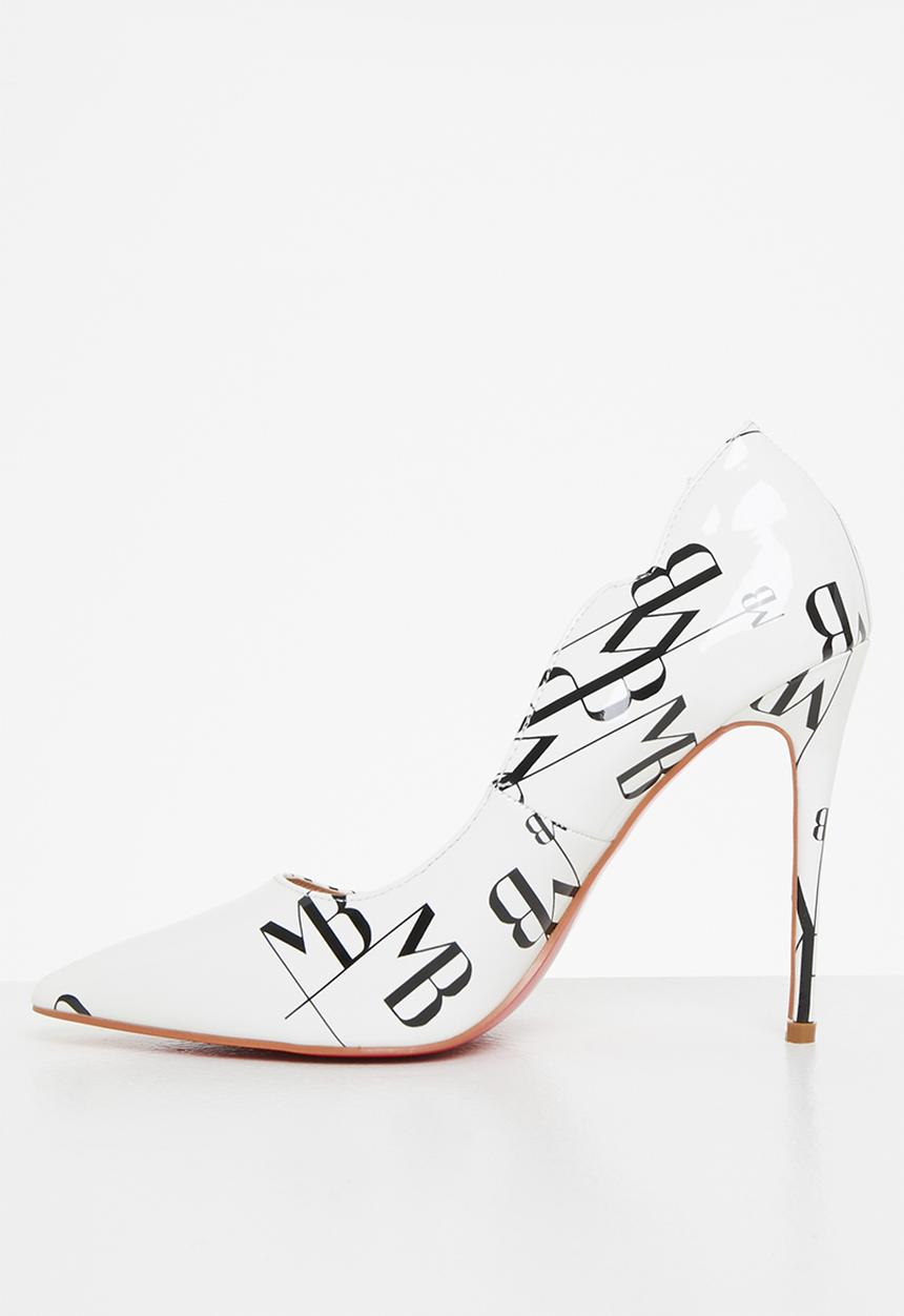 Miss Black - Lou10 court heel - white