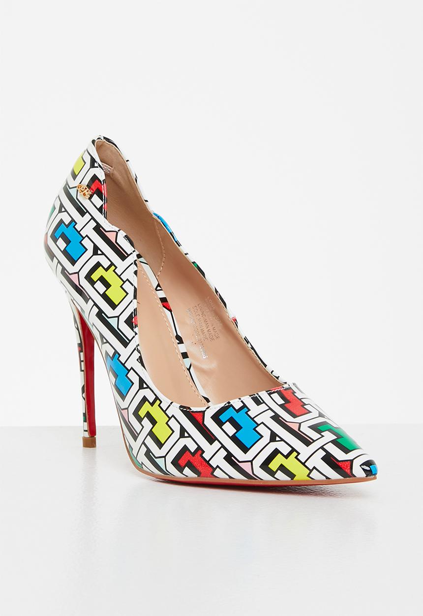 Miss Black - Lou5 court heel - multi