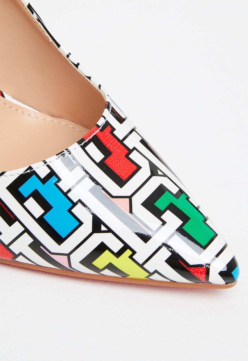 Miss Black - Lou5 court heel - multi