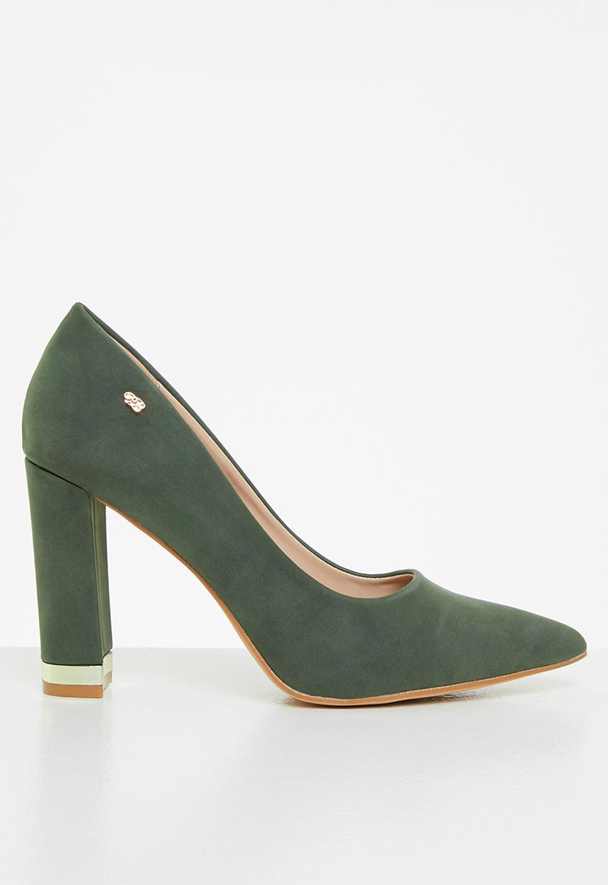 Miss Black - Pisa1 court heel - olive