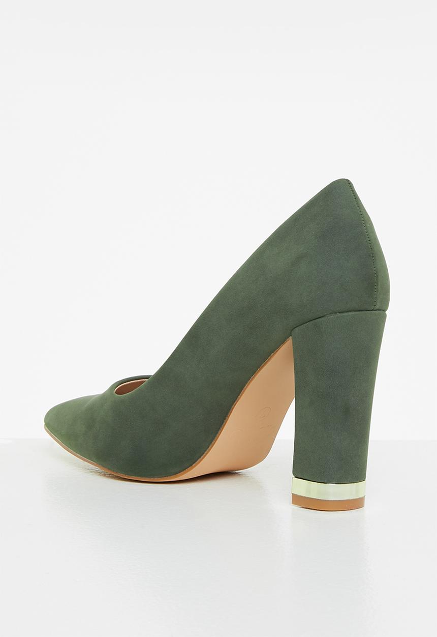 Miss Black - Pisa1 court heel - olive