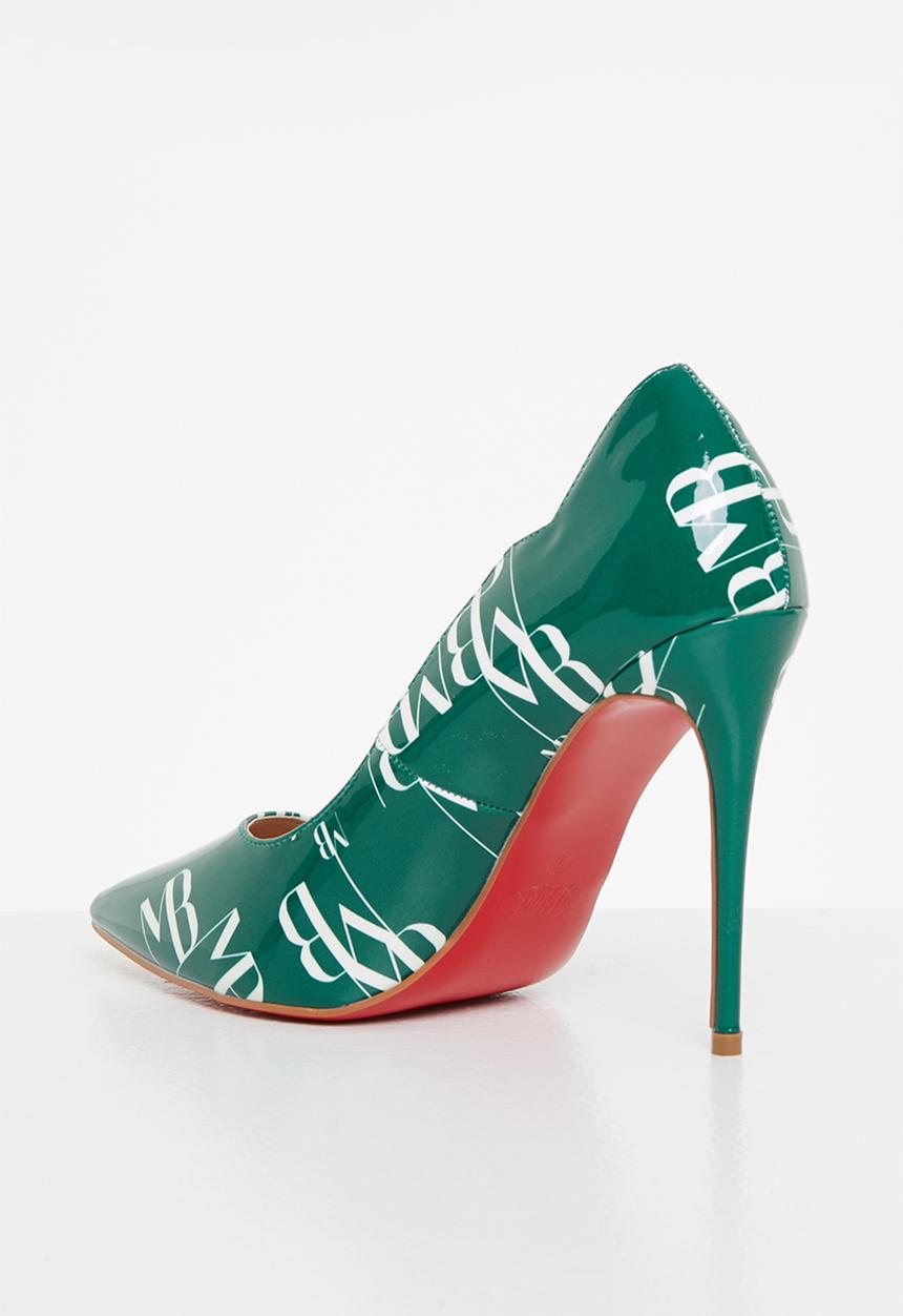 Miss Black - Lou10 court heel - green
