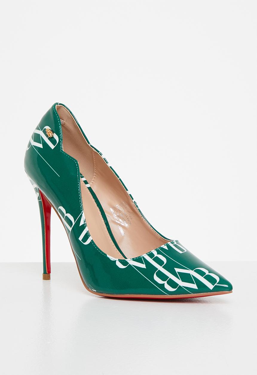 Miss Black - Lou10 court heel - green