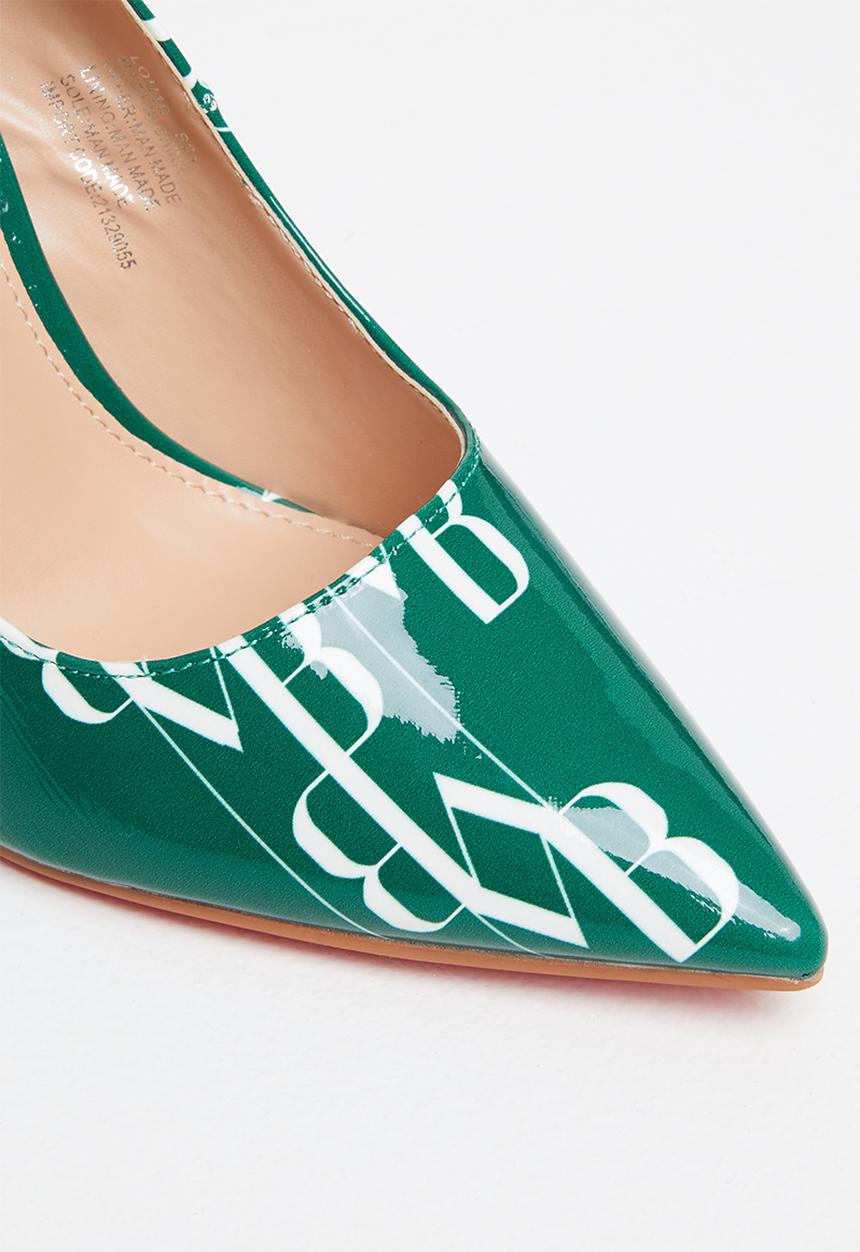 Miss Black - Lou10 court heel - green