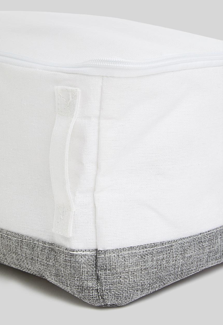 Sixth Floor - Zip-up storage two tone - small - white & grey 