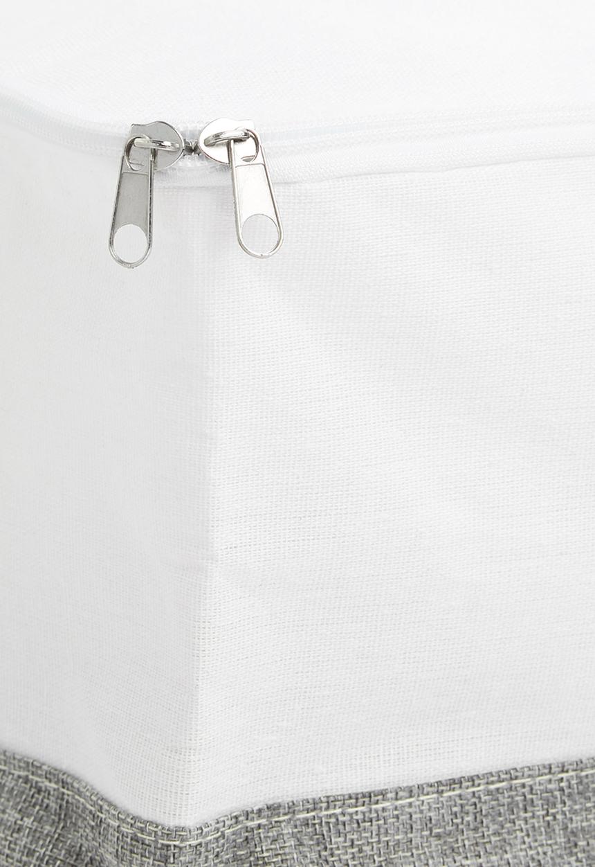 Sixth Floor - Zip-up storage two tone - small - white & grey 