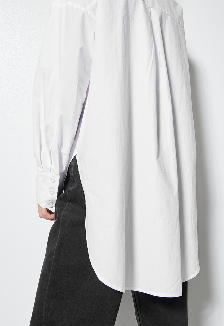 Superbalist - Cutline detail longline shirt - white