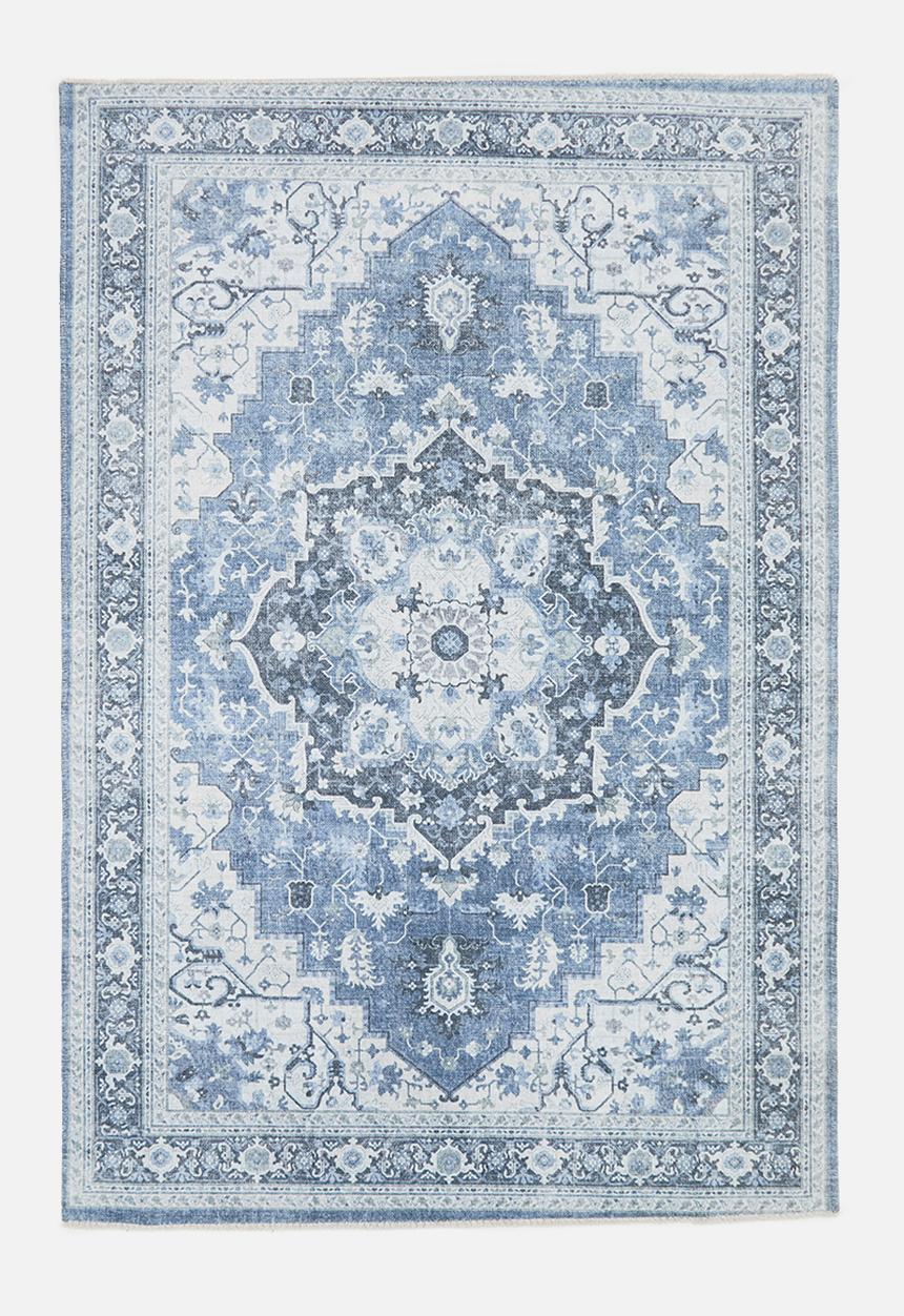 Sixth Floor - Eve printed rug - antique blue