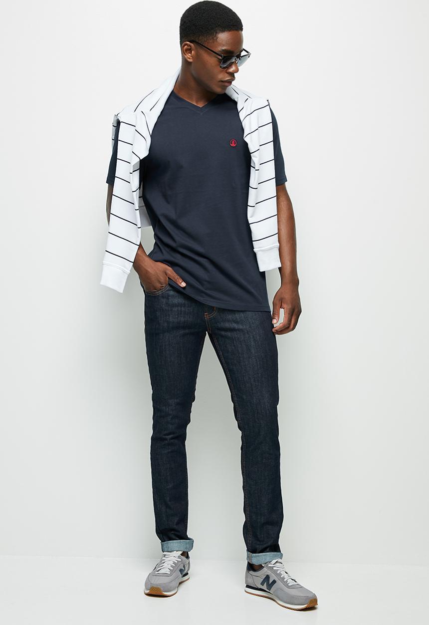 Lark & Crosse - 3-pack velo conscious v-neck tee w/chest embroidery - multi