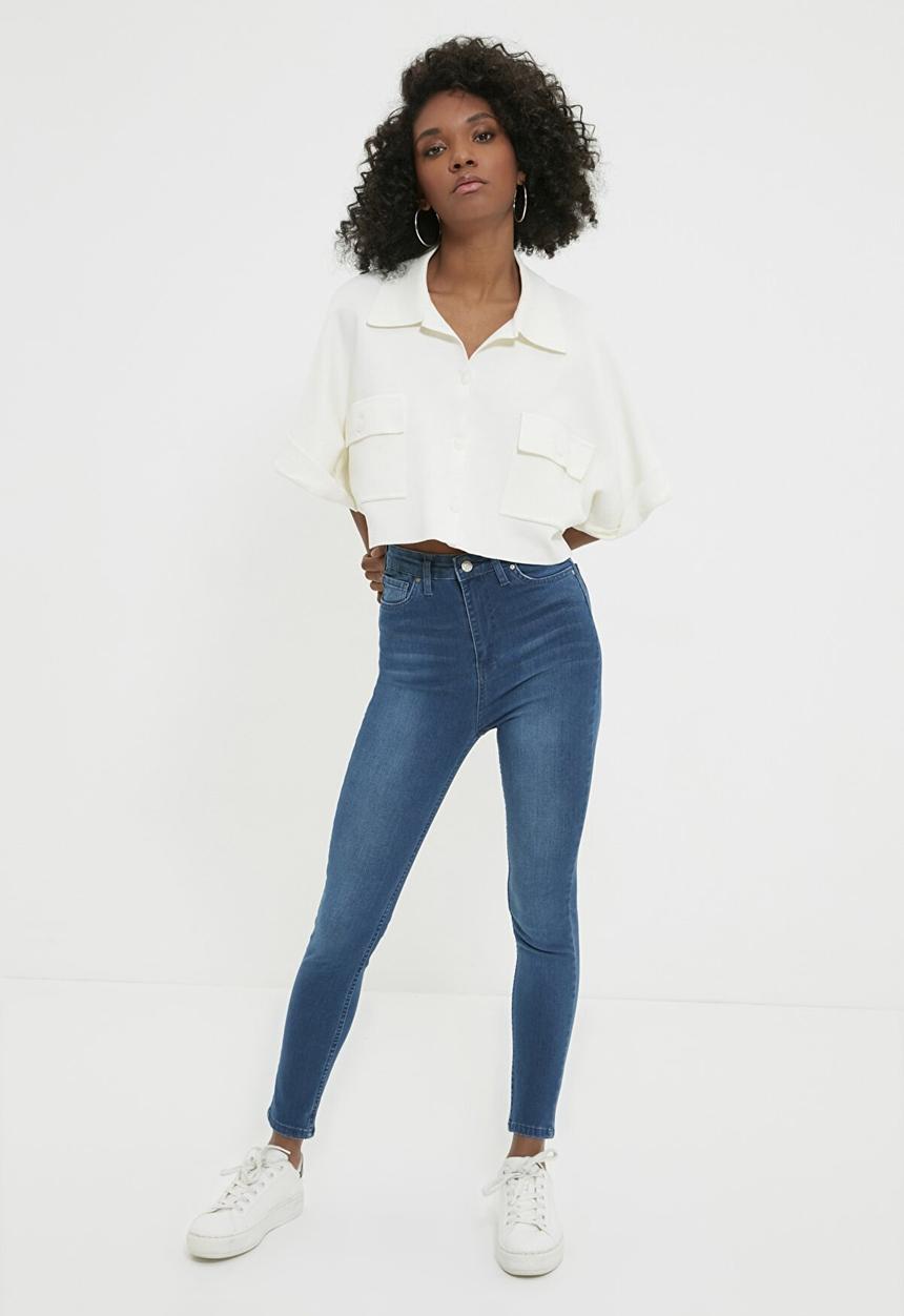 Trendyol - High waist skinny jeans - blue
