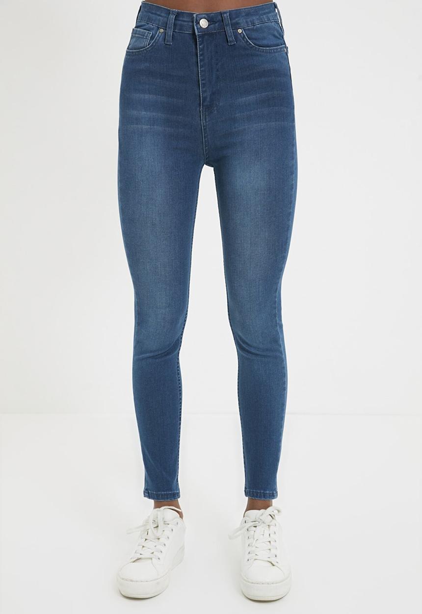 Trendyol - High waist skinny jeans - blue